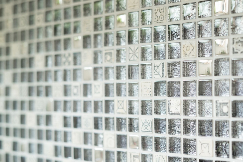 Glass mosaic artificial stone mosaic tile resin silver anthracite black structure kitchen splashback tile backsplash - MOS92-Z02EU
