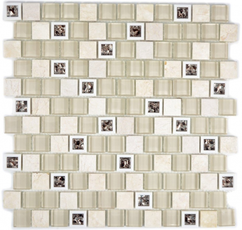 Hand sample mosaic tile Translucent plastic beige Glass mosaic Crystal stone beige MOS82BM-0115_m