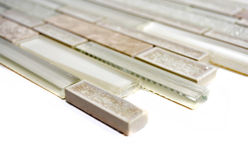 Mosaic tile translucent ceramic beige composite glass mosaic Crystal stone ceramic beige MOS87SO-1251_f
