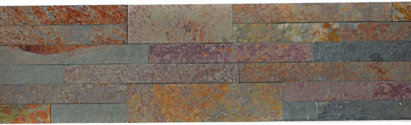 Self-adhesive natural stone wall panels slate wall cladding rust copper
