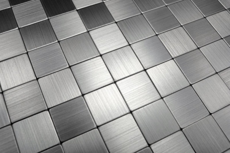 self-adhesive mosaic tile ALU silver metal tile backsplash kitchen backsplash MOS200-22M25