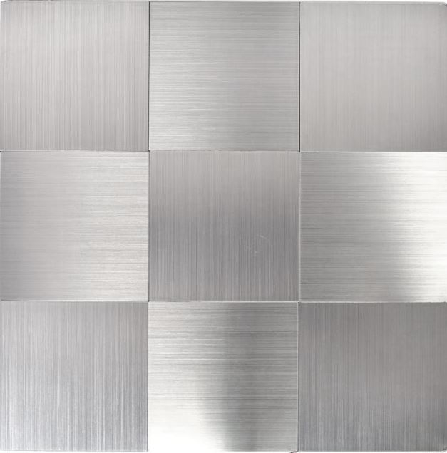 self-adhesive mosaic tile ALU silver metal tile backsplash kitchen backsplash MOS200-22M100