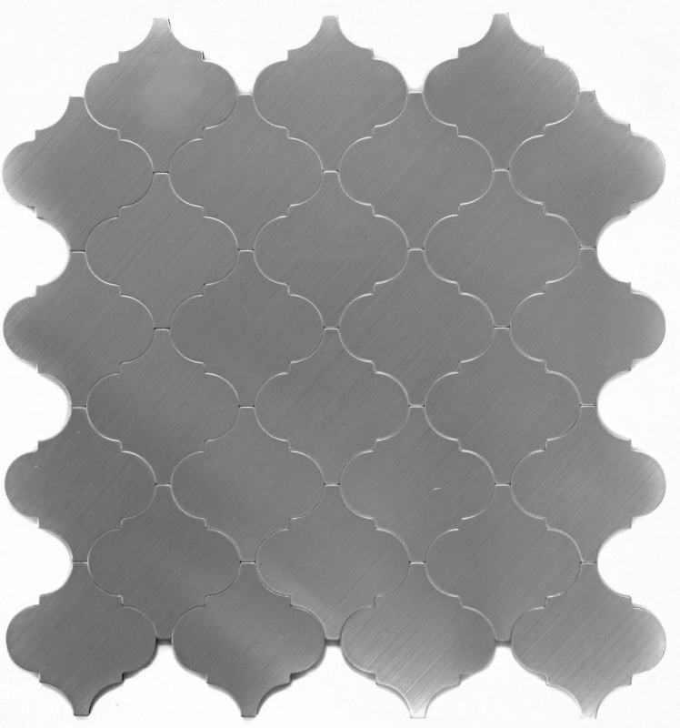 Hand pattern mosaic tile self-adhesive aluminum silver metal Florentine metal MOS200-22LAT_m