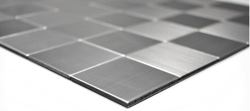 Hand sample mosaic tile self-adhesive aluminum silver metal metal MOS200-4MM99_m