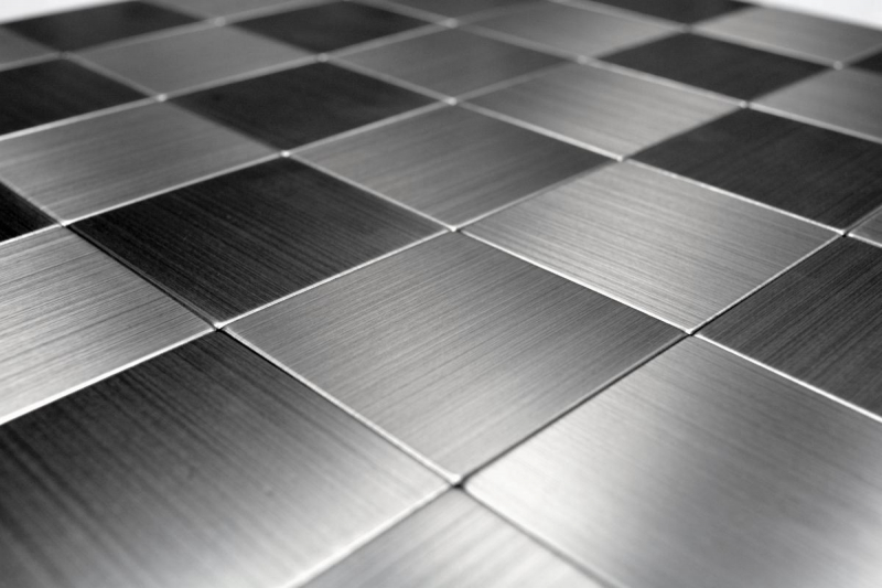 Hand sample mosaic tile self-adhesive aluminum silver metal metal MOS200-4MM99_m