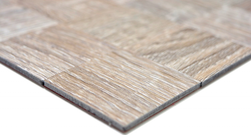 Hand sample tile mirror mosaic tile self-adhesive aluminum light gray metal wood look light MOS200-2222_m