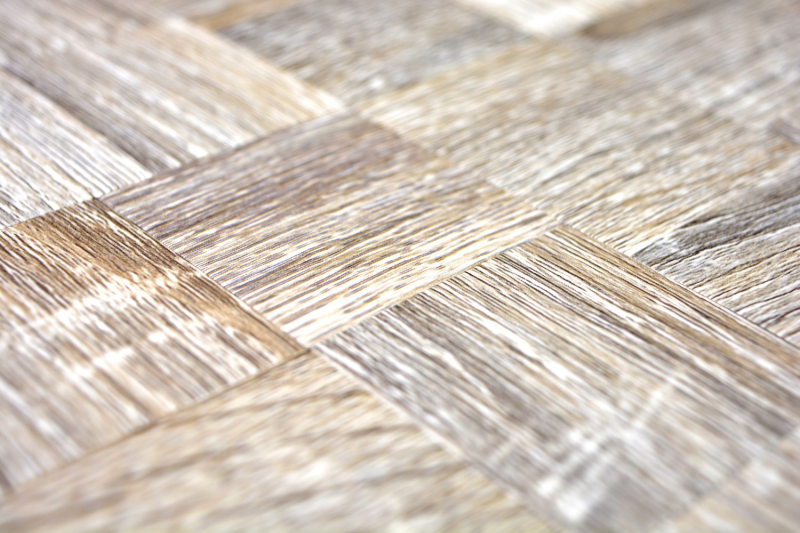 Hand sample tile mirror mosaic tile self-adhesive aluminum light gray metal wood look light MOS200-2222_m