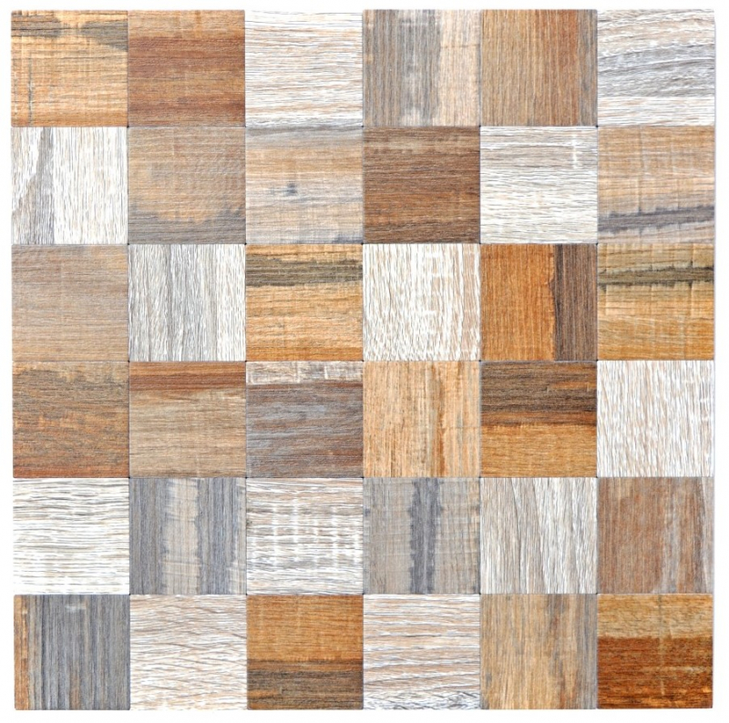 Hand sample mosaic tile tile mirror self-adhesive aluminum gray beige metal wood look MOS200-2422_m