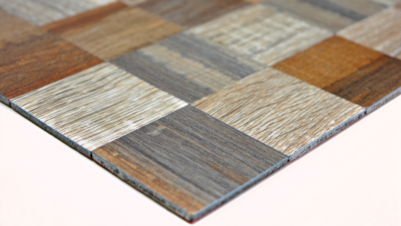 Hand sample mosaic tile tile mirror self-adhesive aluminum gray beige metal wood look MOS200-2422_m