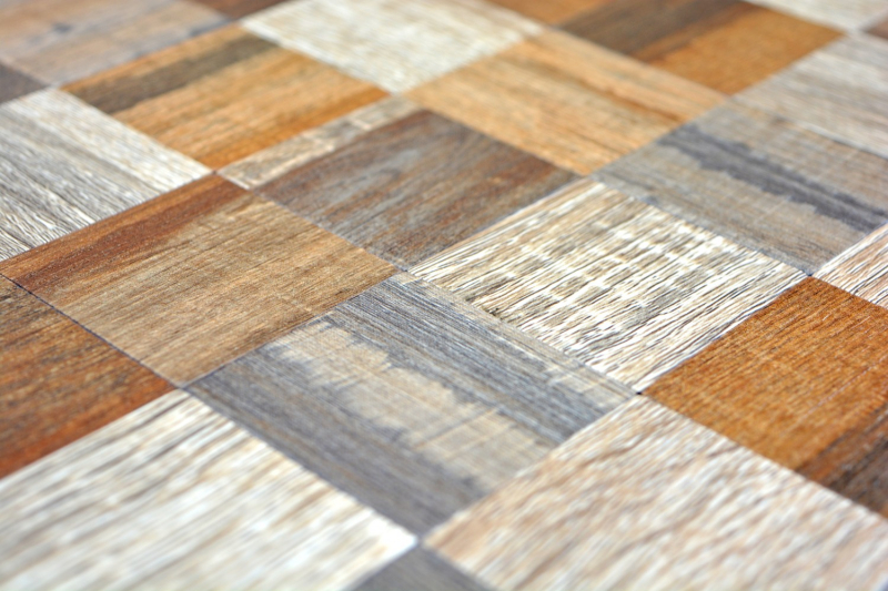 Hand sample mosaic tile tile mirror self-adhesive aluminum gray beige metal wood look MOS200-2422_m