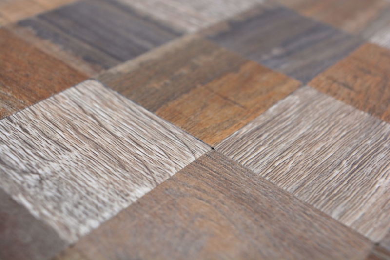 self-adhesive mosaic tile ALU gray beige metal wood look MOS200-2422