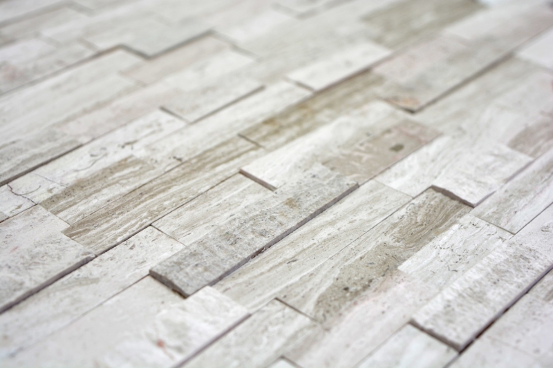 Self-adhesive natural stone marble wall tiles kitchen splashback wall facing DIY MOS200-0120
