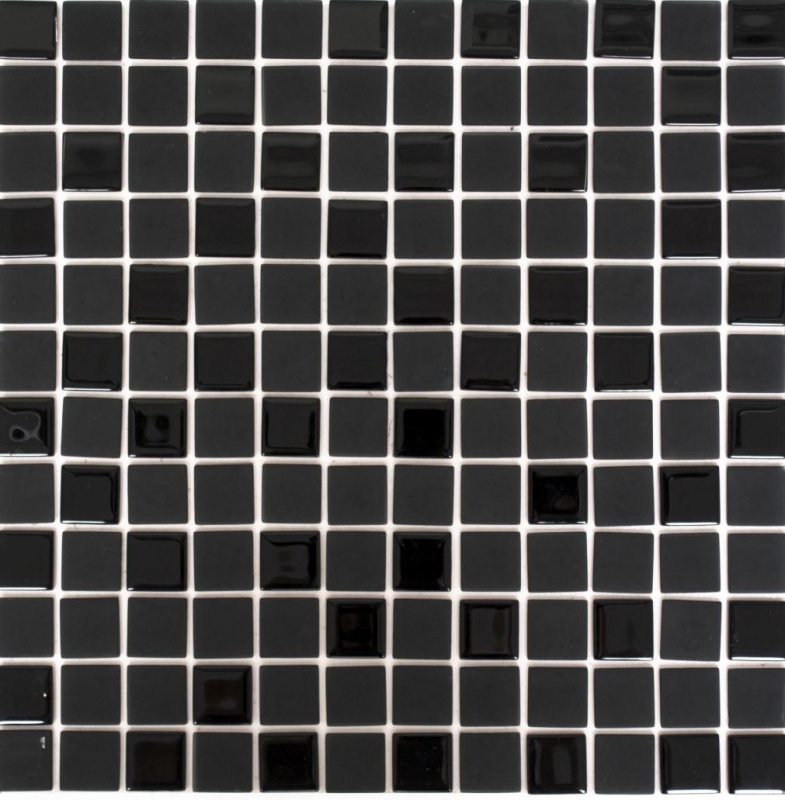self-adhesive glass mosaic mosaic tile matt black tile backsplash kitchen backsplash MOS200-4CM22