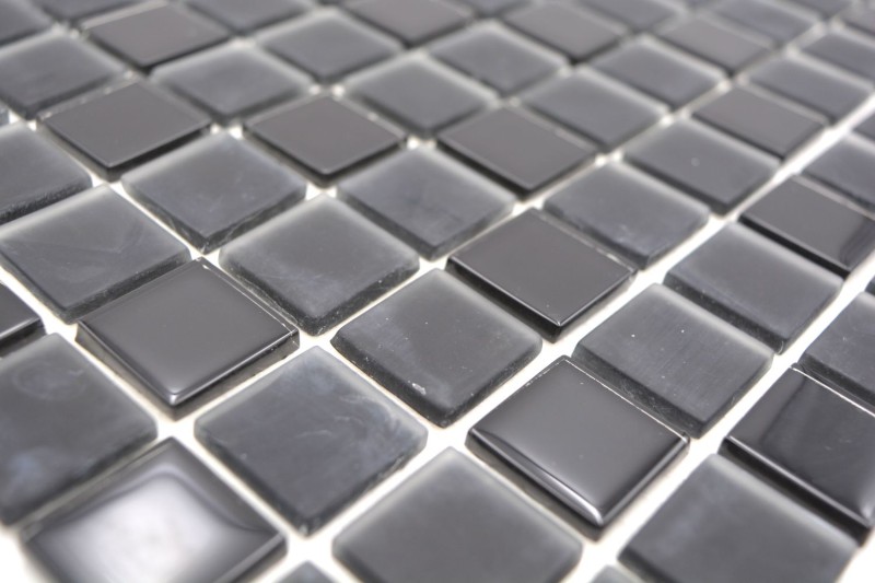 self-adhesive glass mosaic mosaic tile matt black tile backsplash kitchen backsplash MOS200-4CM22