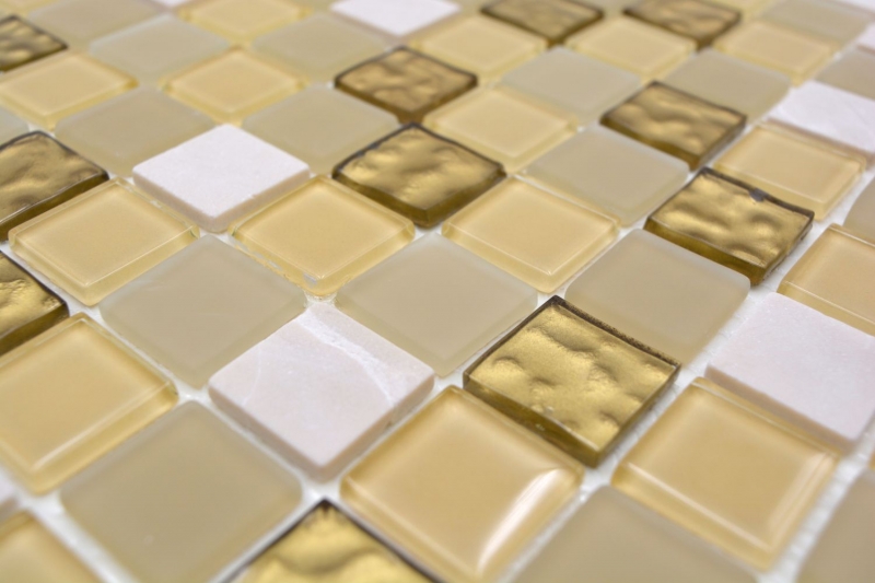 self-adhesive glass mosaic mosaic tile natural stone cream gold matt tile backsplash MOS200-4M362