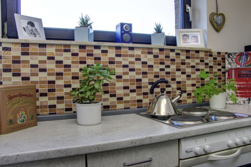 self-adhesive mosaic tile natural stone beige brown tile backsplash MOS200-4MS75