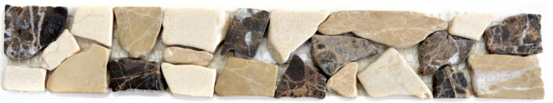 Marble natural stone beige cream brown border Castanao Biancone wall bathroom kitchen floor WC sauna - MOSBor-BC1213