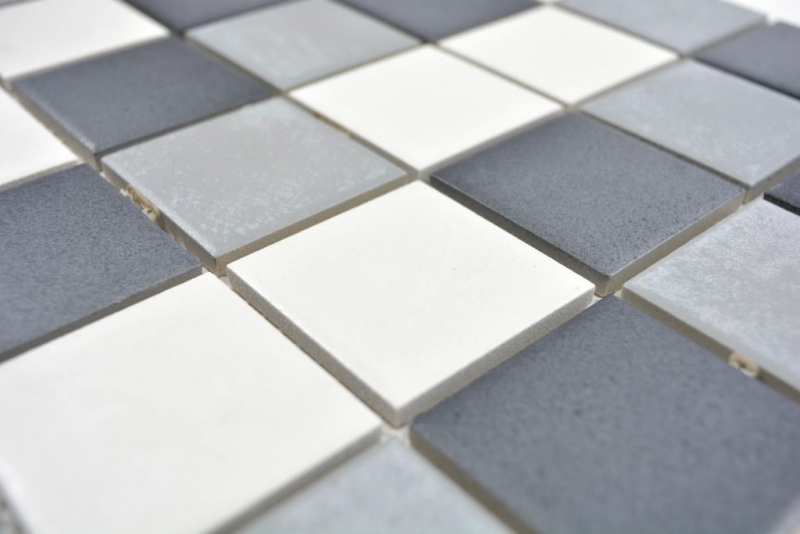 Hand sample ceramic mosaic tile backsplash antique white gray anthracite wall tile kitchen bathroom tile MOS14-0123_m