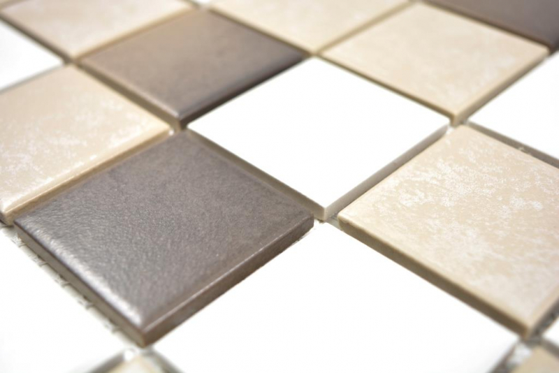 Mosaic antique white beige brown wall tile kitchen tile backsplash MOS14-1213_f