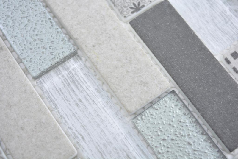 Translucent mosaic Brick ECO glass mosaic retro gray wall tile backsplash kitchen shower bathroom MOS88-R002