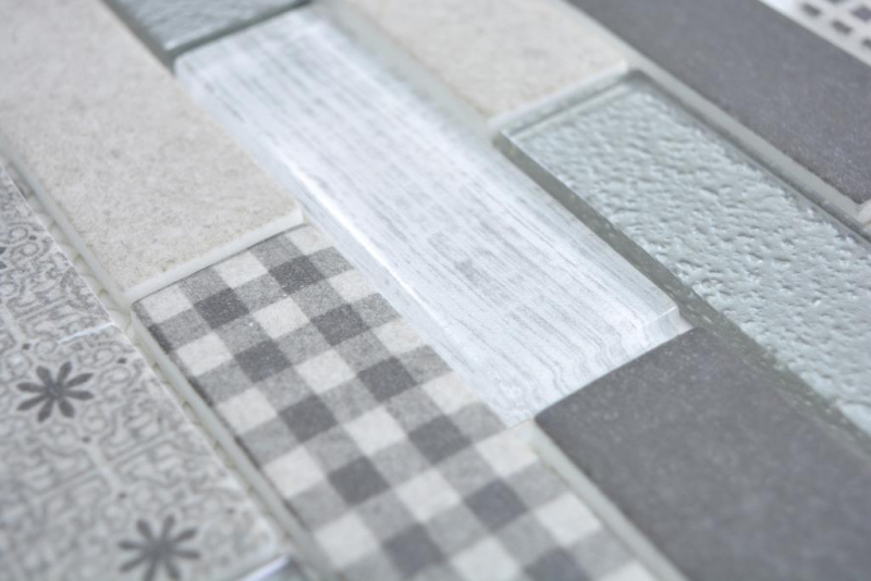 Translucent mosaic Brick ECO glass mosaic retro gray wall tile backsplash kitchen shower bathroom MOS88-R002