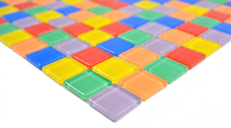 Transparent glass mosaic colorful wall tile mirror kitchen bathroom MOS63-1234_f