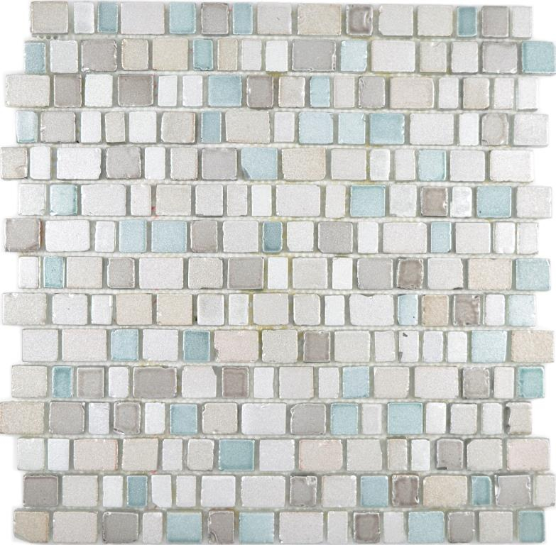 Glass mosaic mosaic mat mosaic border gray beige pastel wall tile backsplash kitchen bathroom
