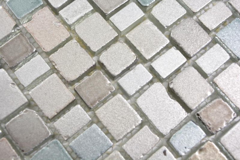 Glass mosaic mosaic mat mosaic border gray beige pastel wall tile backsplash kitchen bathroom