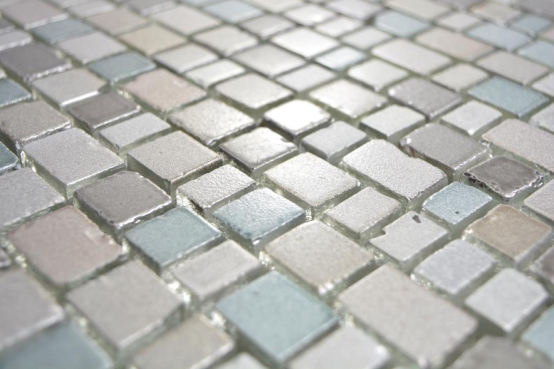 Glass mosaic mosaic mat mosaic border gray beige pastel wall tile backsplash kitchen bathroom
