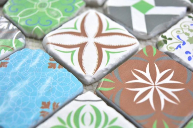 Hand pattern transparent crystal glass mosaic retro wall tile backsplash kitchen bathroom MOS160-0909_m
