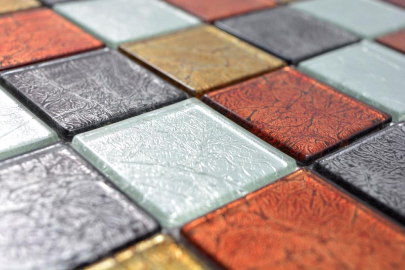 Hand pattern transparent crystal glass mosaic gold silver black red structure wall tile backsplash kitchen bathroom MOS73-71739_m