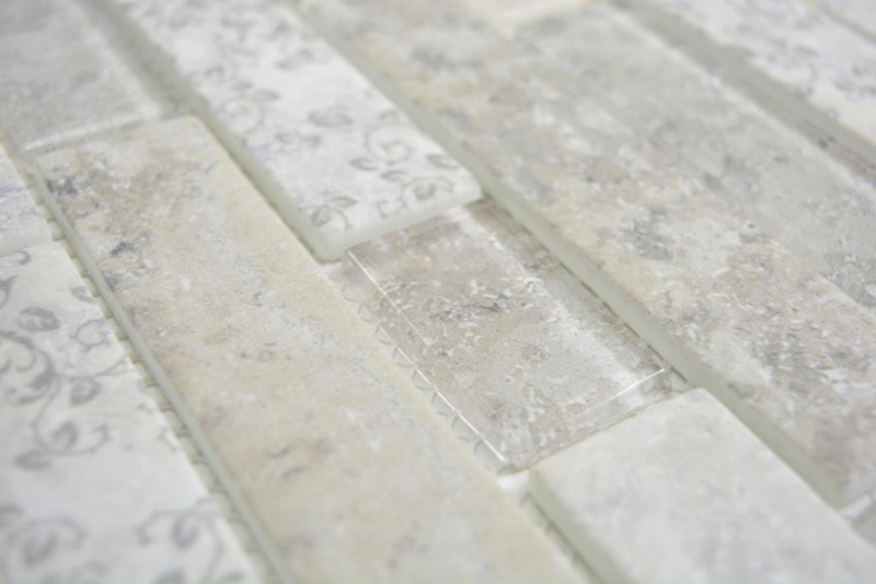 Hand pattern translucent mosaic brick composite ECO glass mosaic rose wall tile backsplash kitchen bathroom MOS24-2095_m