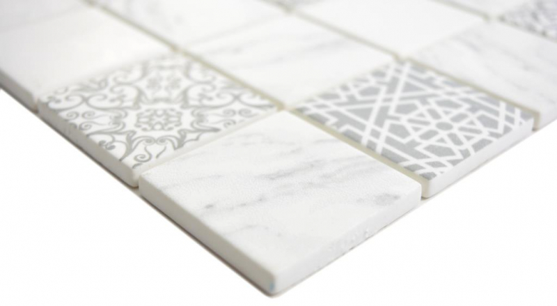 GLASS mosaic ECO Carrara look mosaic tile wall tile backsplash kitchen bathroom
