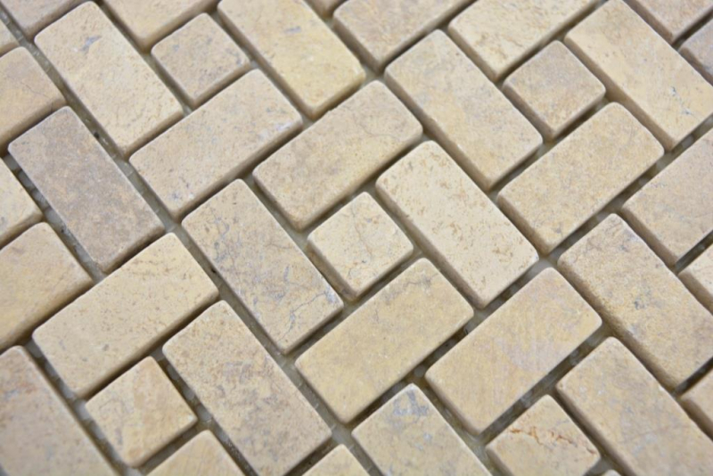 Marble mosaic wheel stone chocolate Marble mosaic wheel stone gray panther polished MOS88-B23_f
