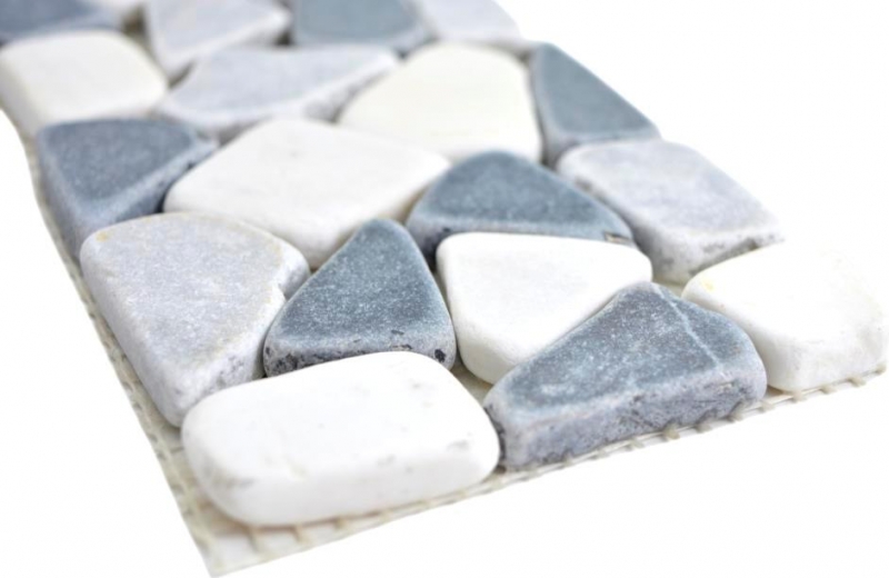 Marble border border gray white black anthracite natural stone border wall bathroom kitchen floor WC sauna - MOSBOR-GW19