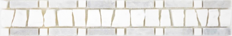 Marble border border gray light gray silver white cream natural stone border floor wall kitchen toilet sauna bathroom - MOSBOR-GW03
