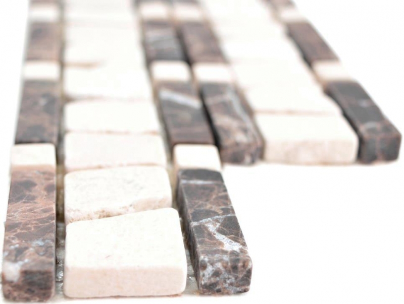 Marble border dark brown chocolate brown crema beige natural stone border wall bathroom kitchen floor sauna - MOSBOR-EC11