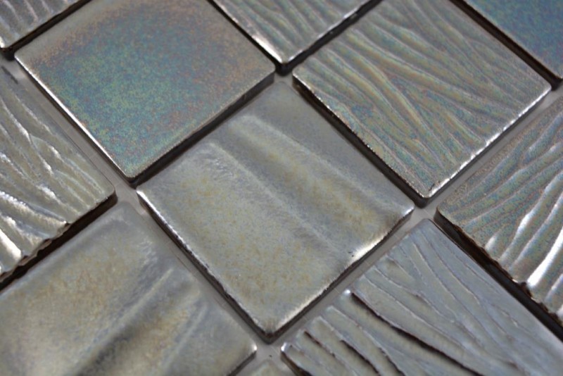 Ceramic mosaic tile black iridium anthracite mosaic tile wall tile backsplash kitchen bathroom MOS14-0003