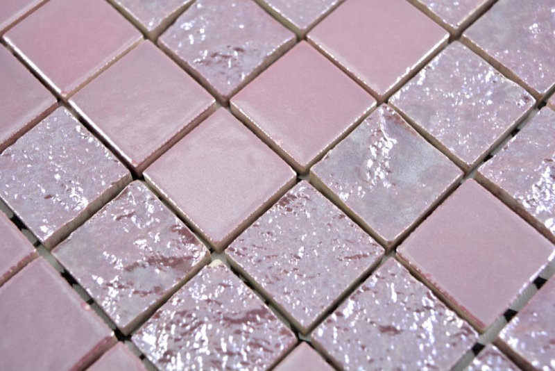 Hand-painted ceramic mosaic Baku pink rose mosaic tile wall tile backsplash kitchen bathroom MOS18-1111_m