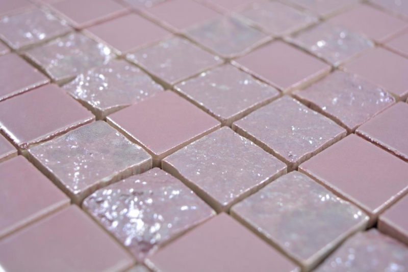 Hand-painted ceramic mosaic Baku pink rose mosaic tile wall tile backsplash kitchen bathroom MOS18-1111_m