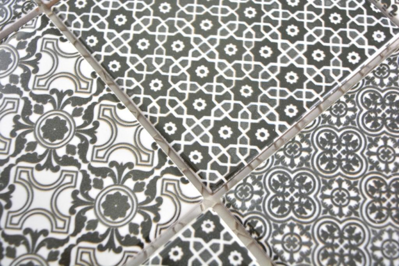Hand pattern ceramic mosaic black mosaic tile wall tile backsplash kitchen bathroom MOS22B-0303_m