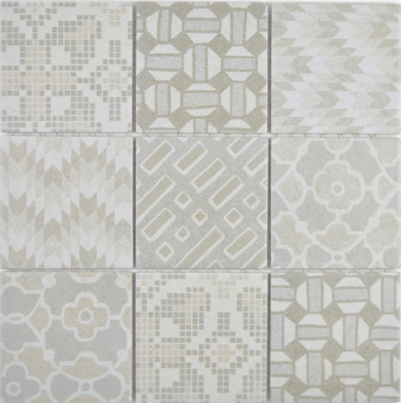 Hand-painted ceramic mosaic picolo BIANCO mosaic tile wall tile backsplash kitchen bathroom MOS22B-B01_m