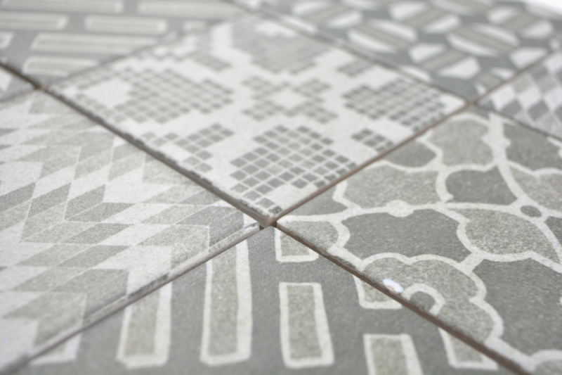 Hand-painted ceramic mosaic picolo GRIGIO mosaic tile wall tile backsplash kitchen bathroom MOS22B-G02_m