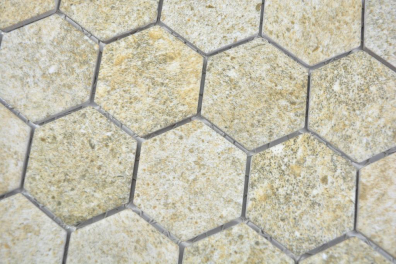 Hand pattern ceramic mosaic hexagon granite beige mosaic tile wall tile backsplash kitchen bathroom MOS11H-1100_m