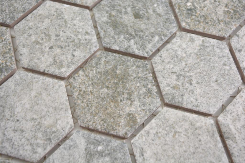 Hand pattern ceramic mosaic hexagon granite gray mosaic tile wall tile backsplash kitchen bathroom MOS11H-0023_m