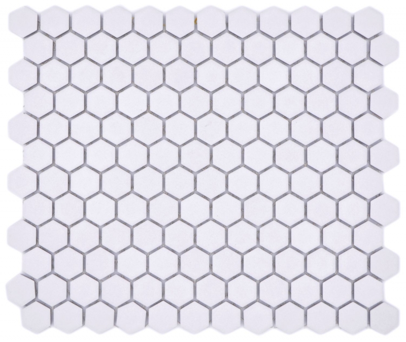 Ceramic mosaic hexagon white R10B shower base floor tile Mosaic tiles kitchen bathroom floor MOS11H-0101-R10_f