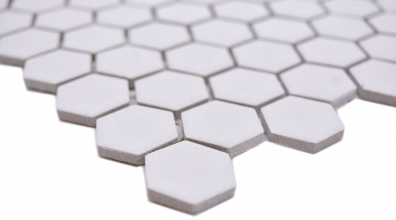 Ceramic mosaic hexagon white R10B shower base floor tile Mosaic tiles kitchen bathroom floor MOS11H-0101-R10_f
