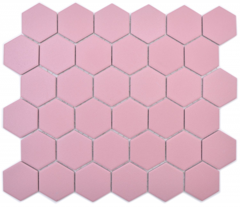 Ceramic mosaic hexagon antique pink R10B shower base floor tile Mosaic tiles kitchen bathroom floor MOS11H-1112-R10_f
