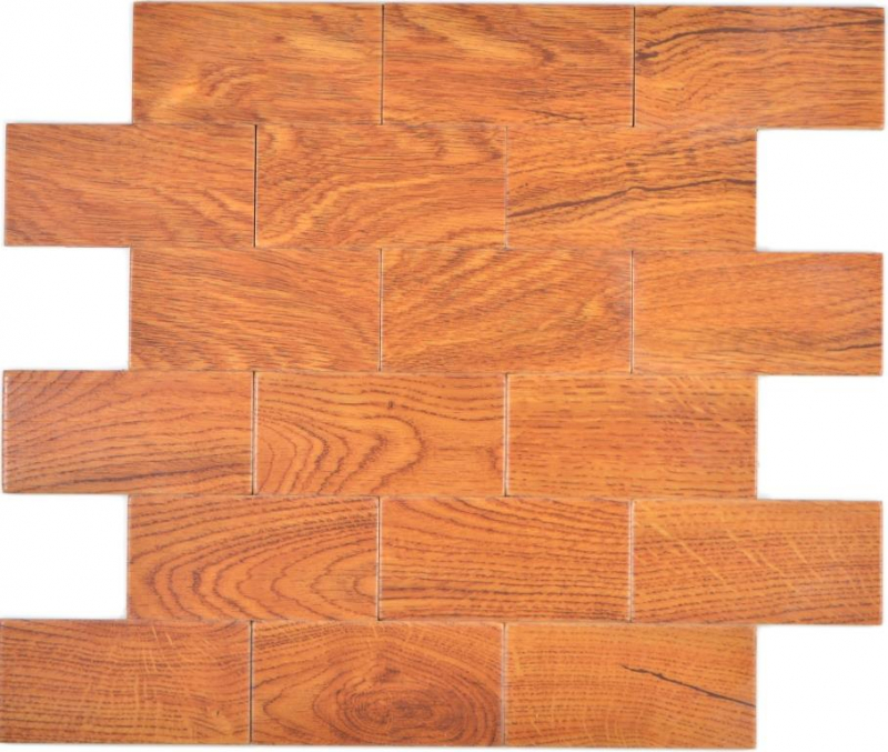 self-adhesive mosaic foil wall facing vinyl wood look oak subway kitchen splashback tile backsplash