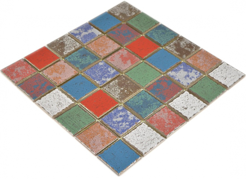 Ceramic mosaic tile colorful vintage retro used look mosaic tile wall tile backsplash kitchen - MOS24-1234